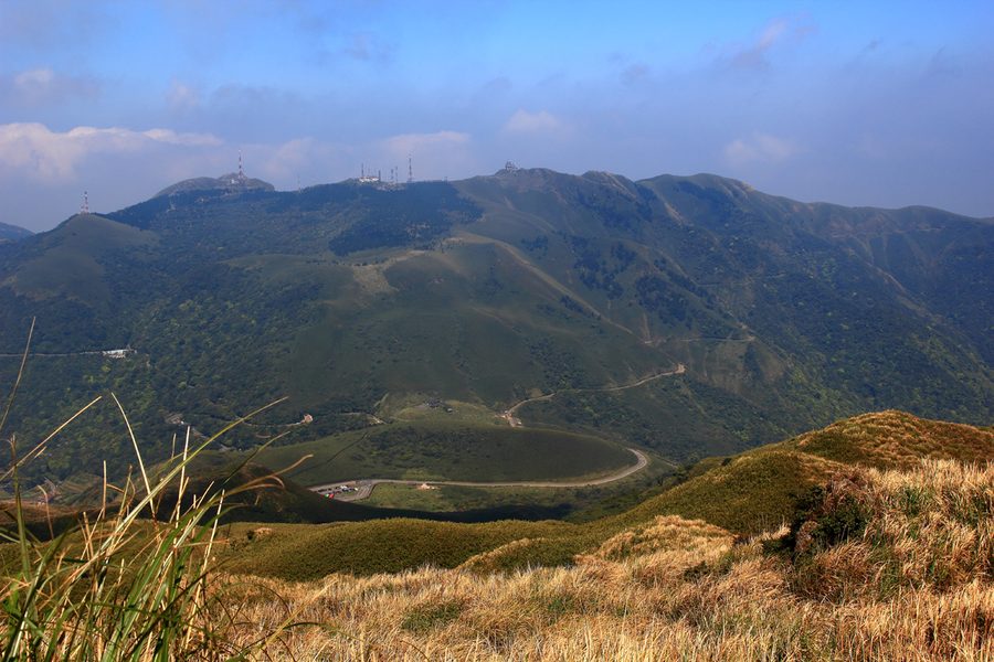 Berglandschaft im Yangmingshan National Park in Taiwan