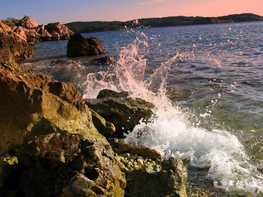 Küsten- und Insellandschaft auf Rab in Kroatien
