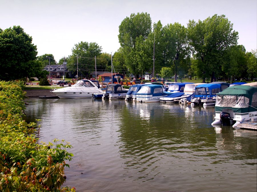 Marina von Venise-en-Québec am Lake Champlain