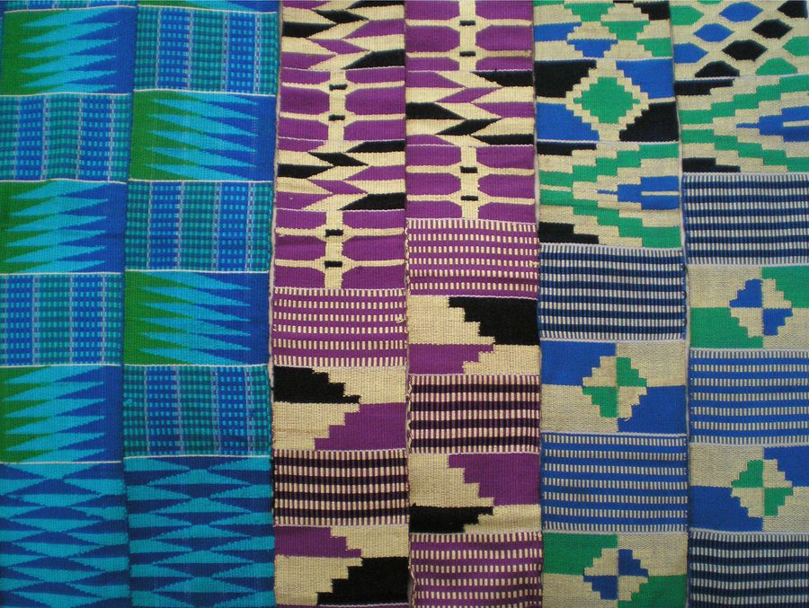 Ewe-Kente-Streifen aus Ghana