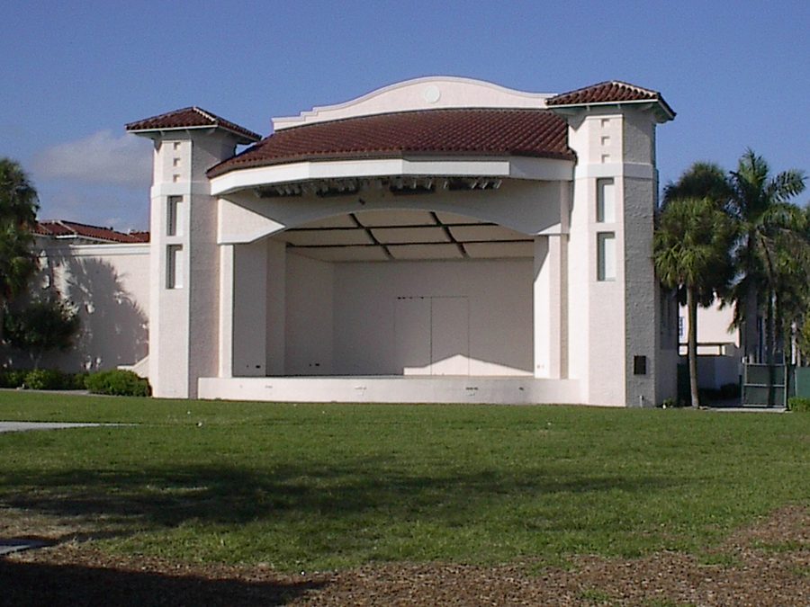 Amphitheater und Veranstaltungspavillon am Old School Square in Delray Beach
