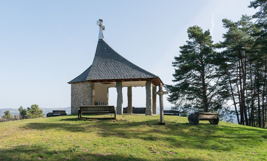 Notre-Dame-des-Hauteurs chapel in Golinhac, Aveyron, France