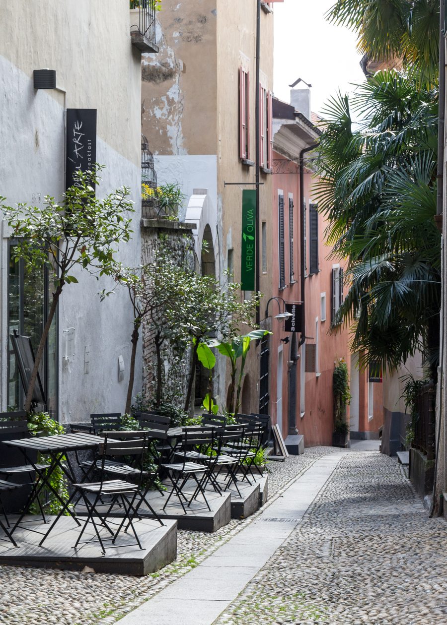 Kleine Gasse Via Panigari in der Altstadt von Locarno