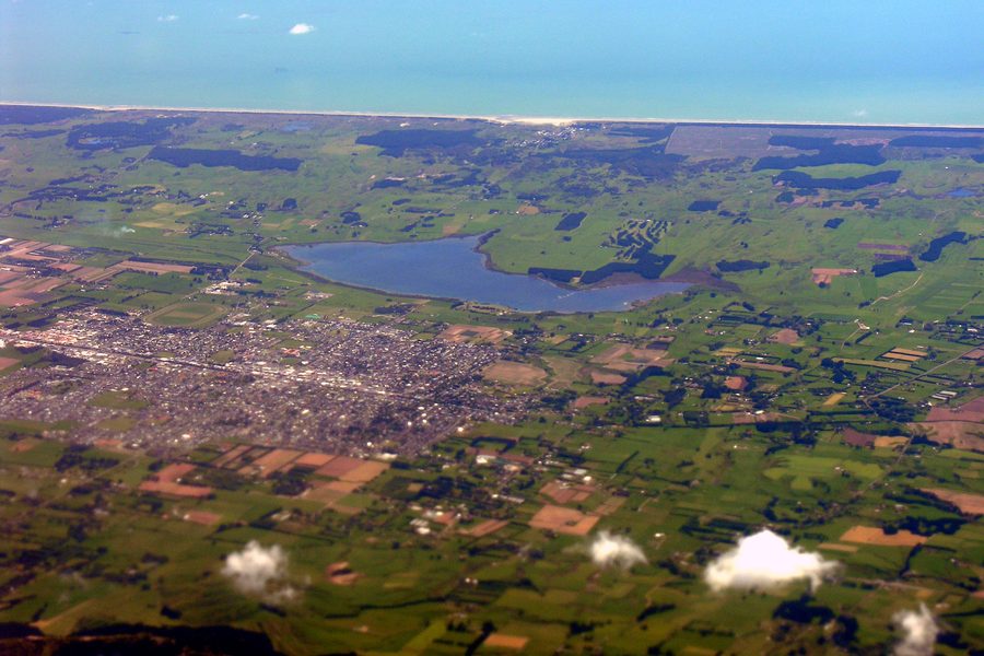 Levin and Lake Horowhenua in New Zealand
