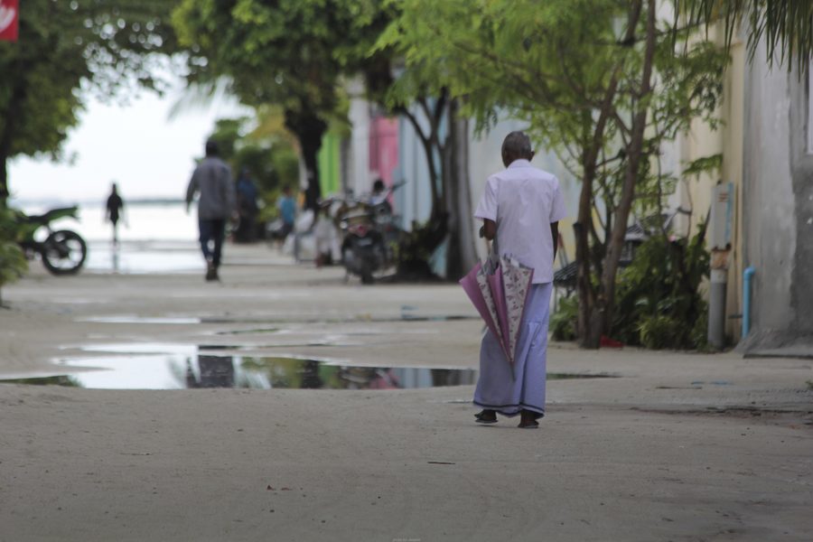 Ortsansicht von Maafushi im Kaafu-Atoll der Malediven