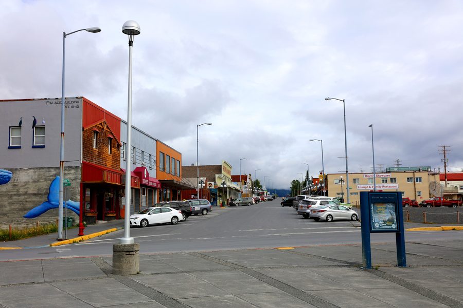 Ansicht der Stadt Seward in Alaska
