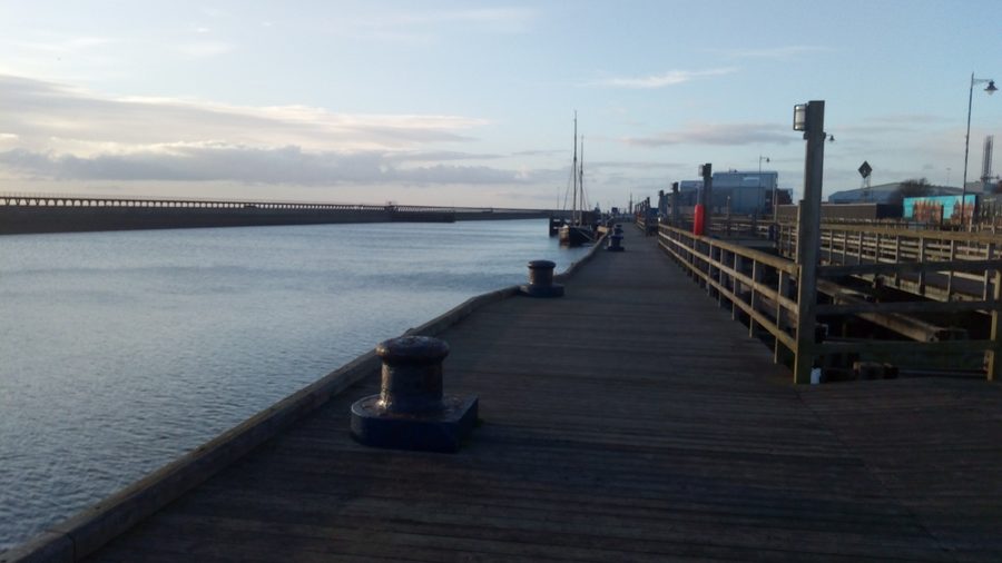 Der Quayside von Blyth in Northumberland