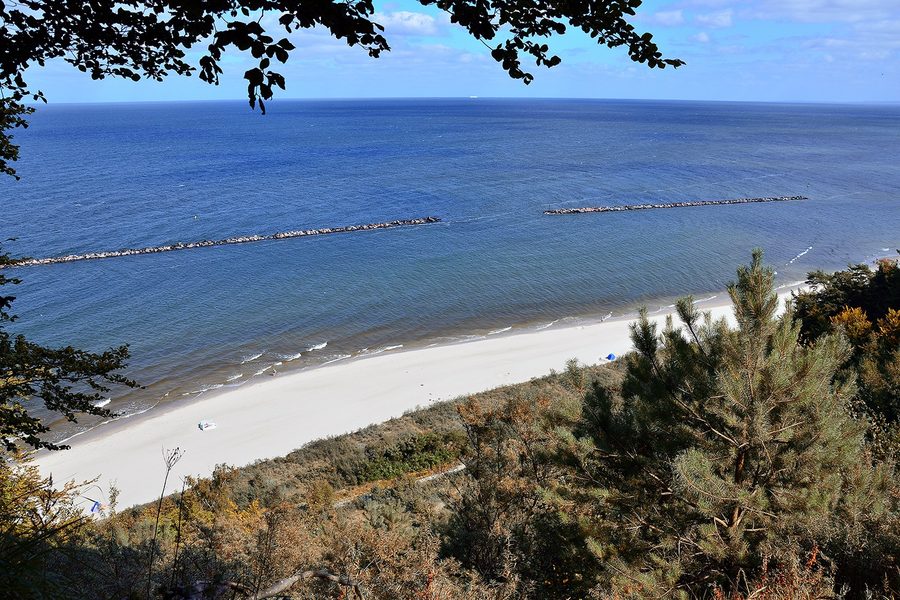 Blick vom Streckelsberg auf die Küstenlandschaft bei Koserow auf Usedom