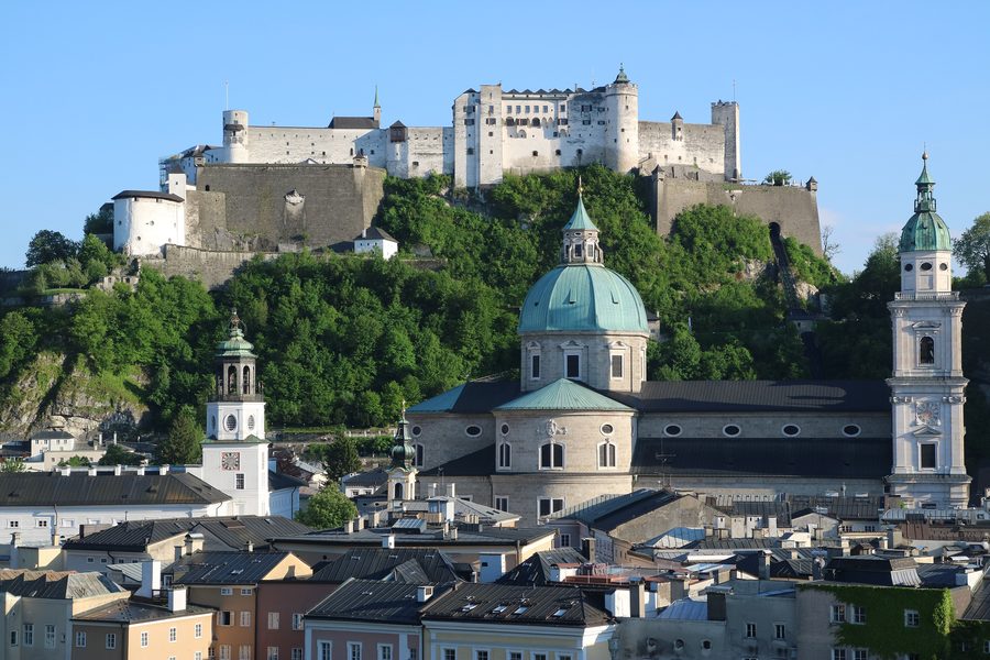 Salzburg Altstadt mit der Festung Hohensalzburg