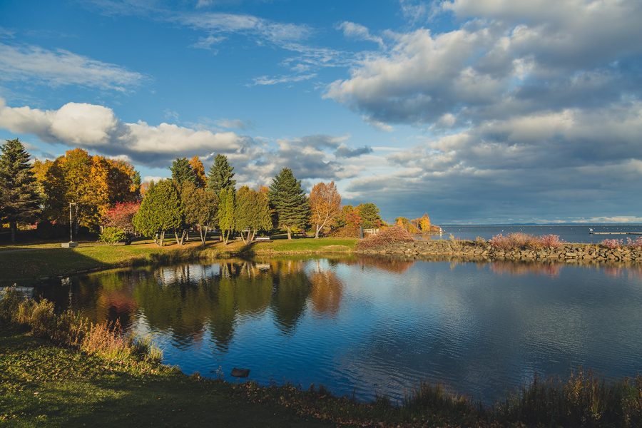 Herbstfarben im Marina Park in Thunder Bay, Ontario