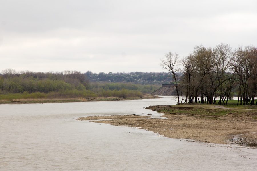 Kuban-Fluss bei Uspenskoje in der Region Krasnodar