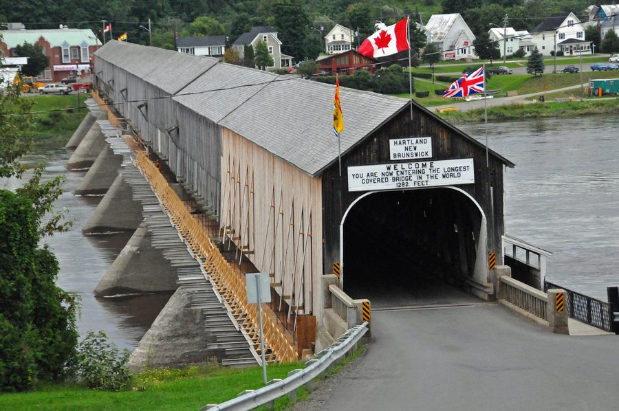 Hartland-Bridge, eine gedeckte Brücke in New Brunswick