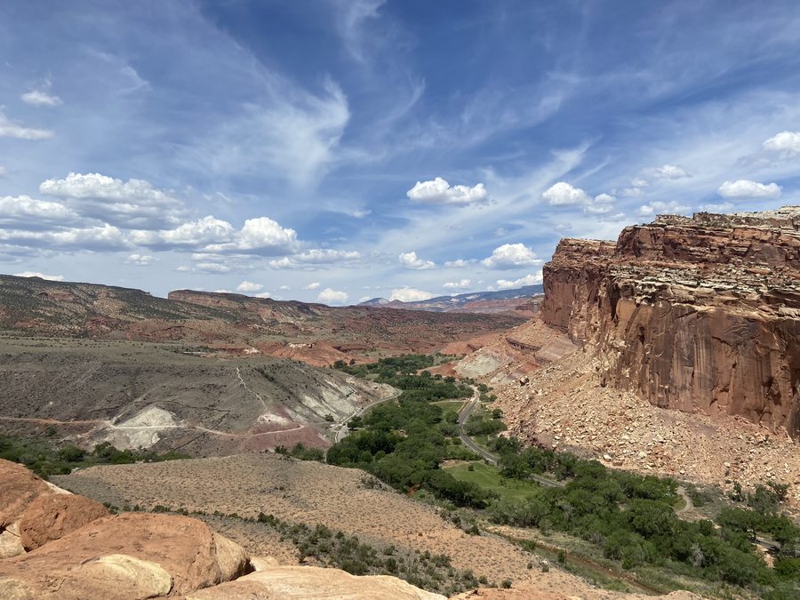 Blick auf den Fruita Historic District im Capitol-Reef-Nationalpark
