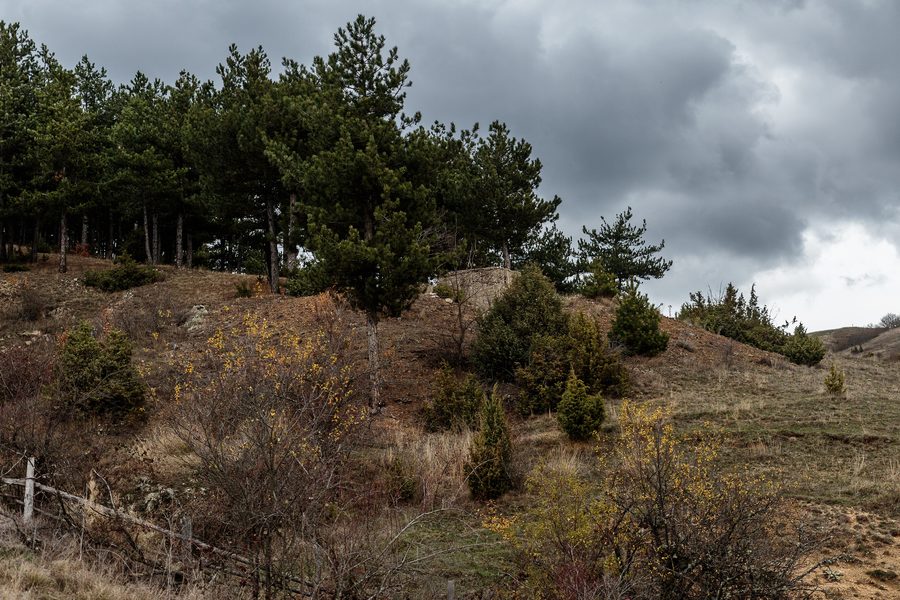 Hügellandschaft im ländlichen Umfeld