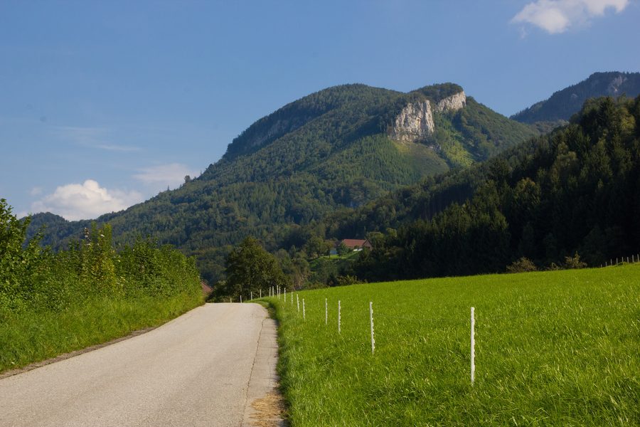 Westseite der Hohen Dirn mit bewaldeten Hängen