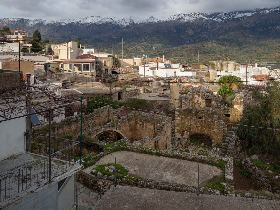 Blick auf Petrochori im Regionalbezirk Rethymno auf Kreta