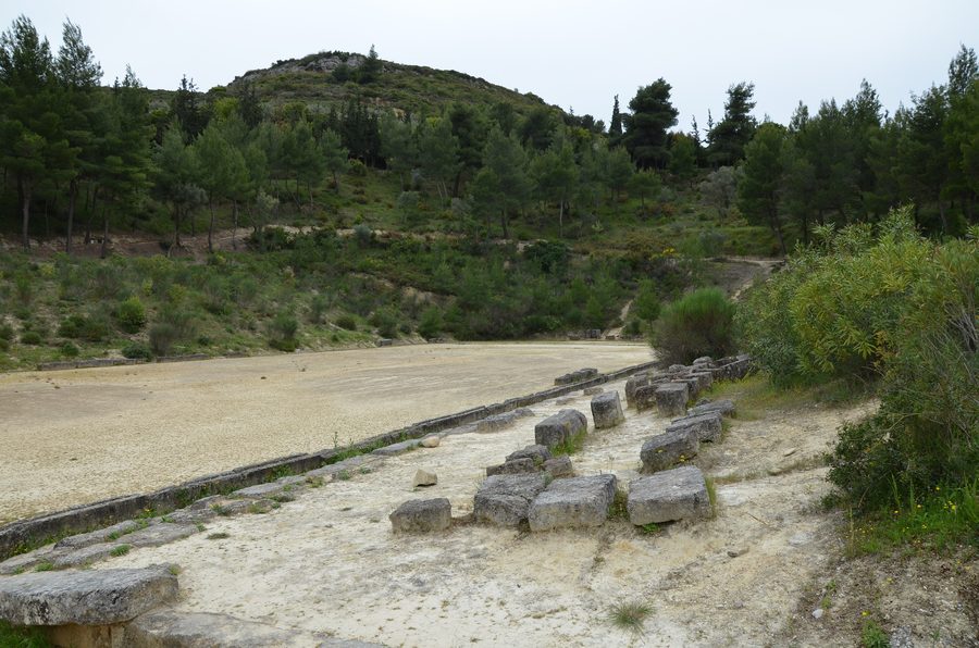 Antikes Stadion von Nemea bei Korinth in Griechenland