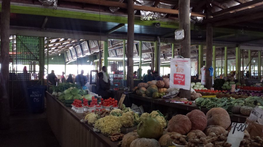 Innenansicht des Municipal Market in Nadi auf Viti Levu, Fidschi