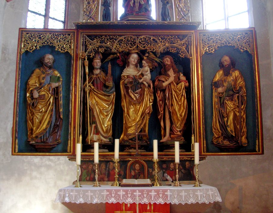 Altarbild in der Kirche St. Wolfgang in Puschendorf