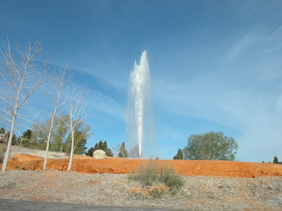 Pyramid Spring im Geyser Park von Soda Springs, Idaho