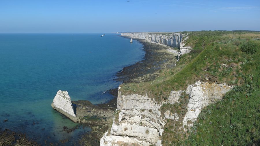 Klippen der Alabasterküste bei Roc Vaudieu in der Normandie