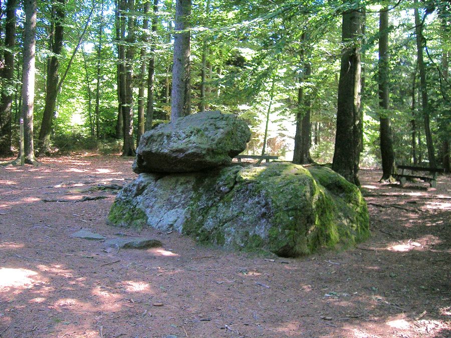 Natural monument Jungfraustein in Natternbach, Upper Austria