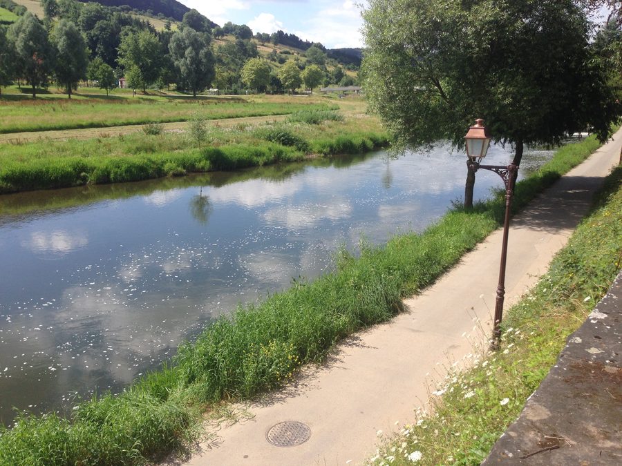 Die Sauer in Diekirch, Luxemburg