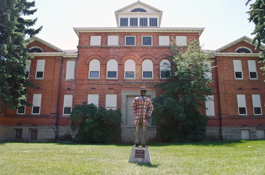 Historisches ehemaliges Gallatin County High School-Gebäude an der Main Street in Bozeman, Montana