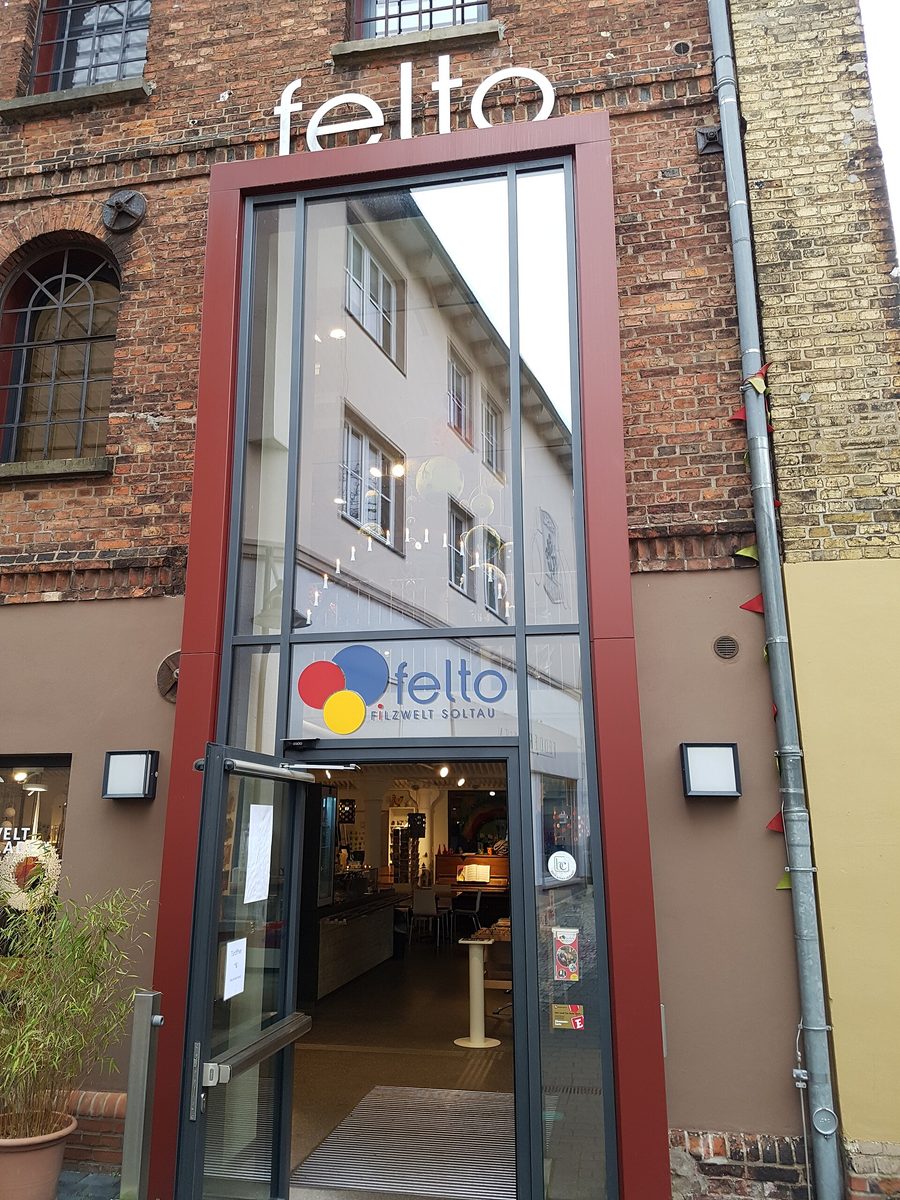 Eingangsbereich der Filzwelt in Soltau