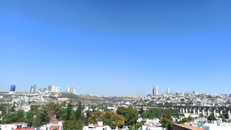 Panoramablick auf Santiago de Querétaro im Bundesstaat Querétaro, Mexiko