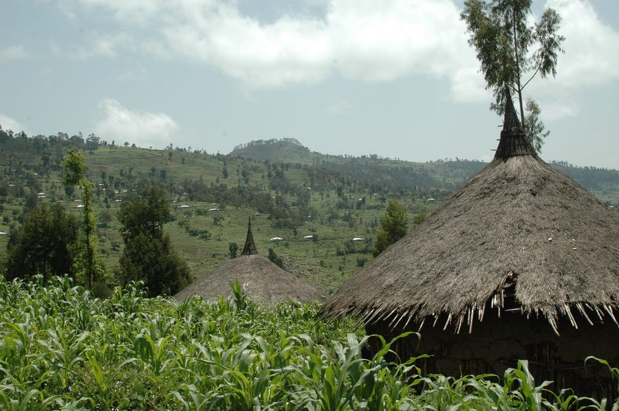 Landschaft in East Hararghe in Ostäthiopien