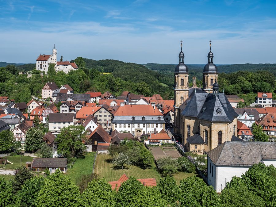 Blick auf Burg und Basilika in Gößweinstein