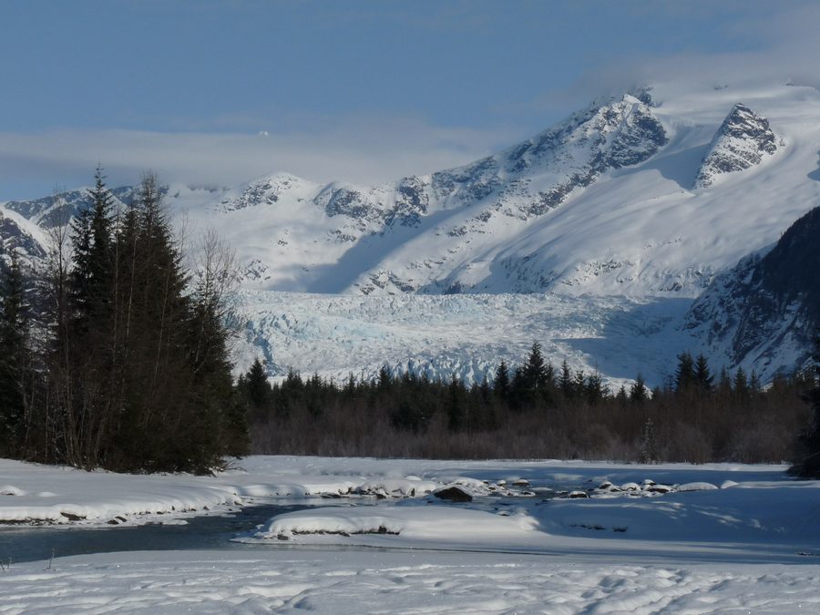 Der Mendenhall Glacier bei Juneau in Alaska.