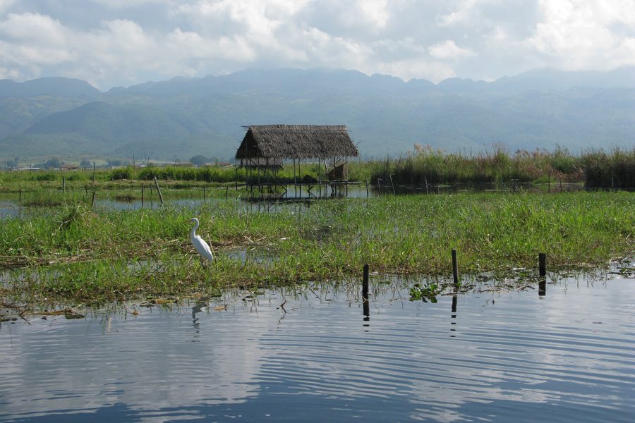 Häuser am Inle-See im Shan-Staat