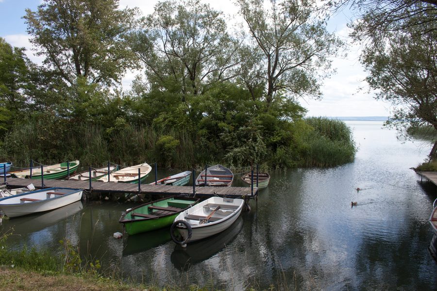 Boote im Hafen von Balatonakali