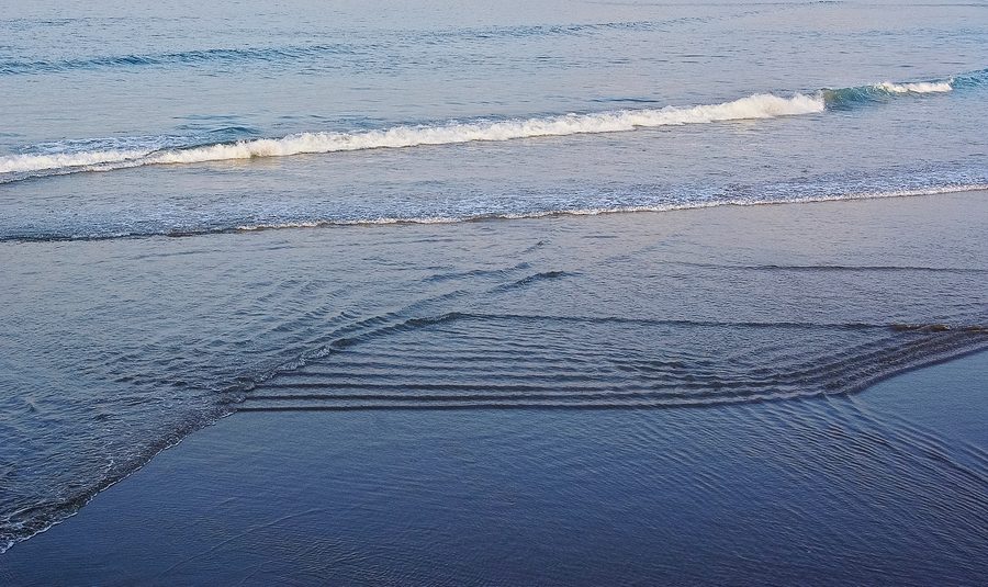 Strand von Hendaye bei Ebbe und Flut