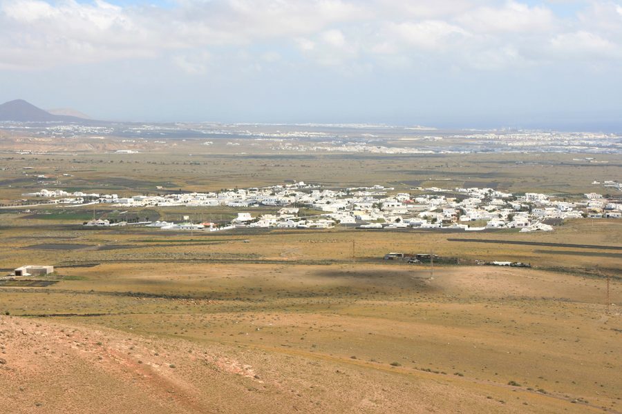 View from Montaña Bermeja toward Guime, San Bartolomé, Lanzarote