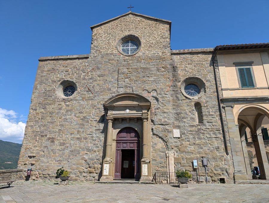 Ansicht von Cortona in der Toskana