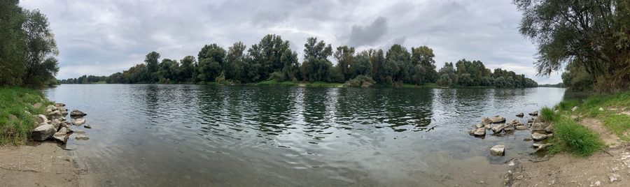 Blick auf den Rhein bei Hartheim an der NATO-Rampe