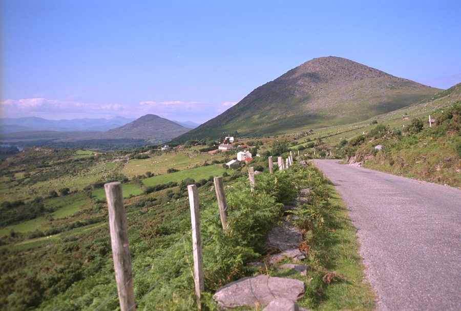 Mountain landscape viewed from the Healy Pass on the Beara Peninsula