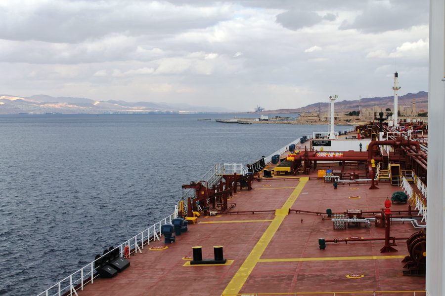 Hafen und Stadt von Aqaba in Jordanien