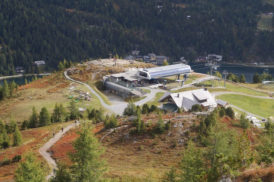 Bergstation der Panoramabahn und Sommerrodelbahn Nocky Flitzer auf der Turracherhöhe