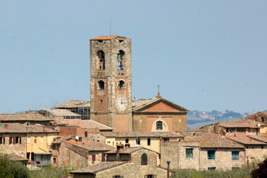 Panorama of the Duomo in Colle Alta, Colle di Val d'Elsa, Tuscany