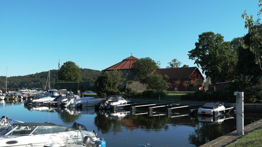 Christiansholm Fortress beside the waterfront in Kristiansand.