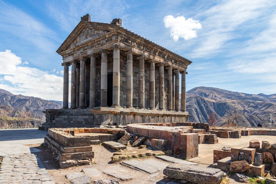 Tempel von Garni in der Provinz Kotajk, Armenien