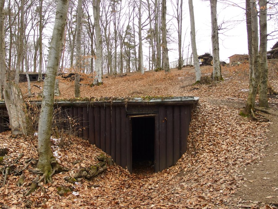 Partisanenbunker am bewaldeten Jankov Vŕšok bei Uhrovec