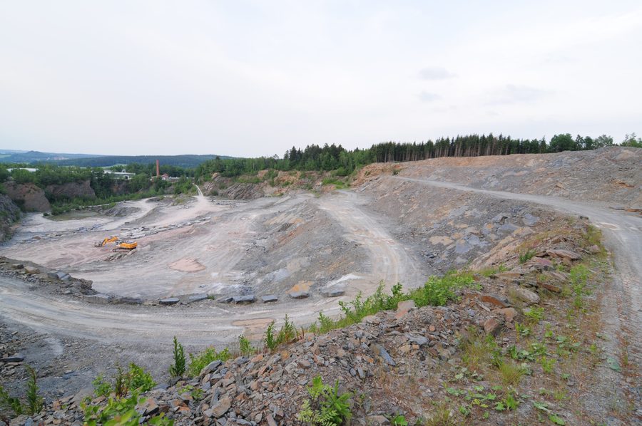 Slate quarry near Theuma in the Vogtland district of Saxony