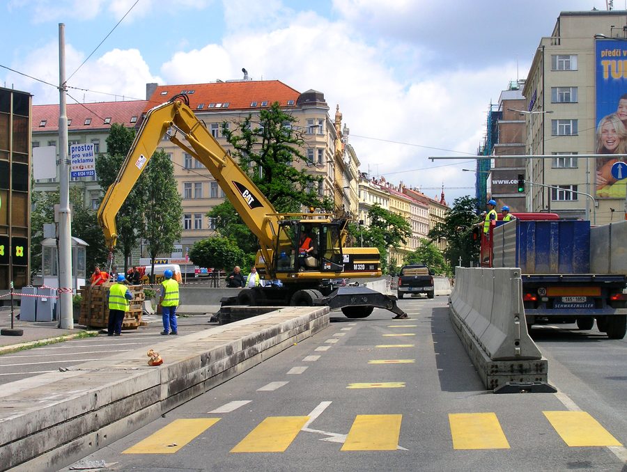 Vinohradská Straße in Vinohrady, Prag.