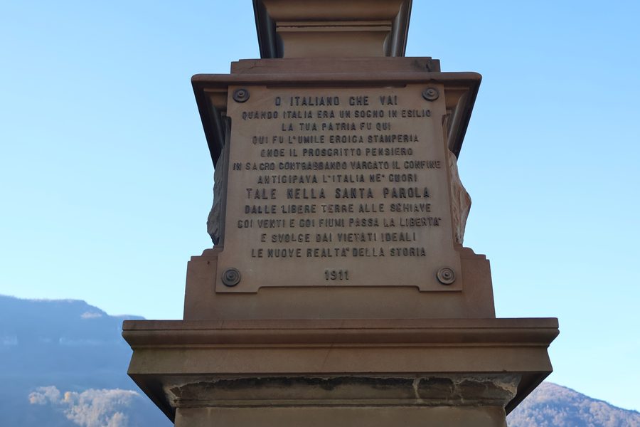 Denkmal der Tipografia Elvetica in Capolago