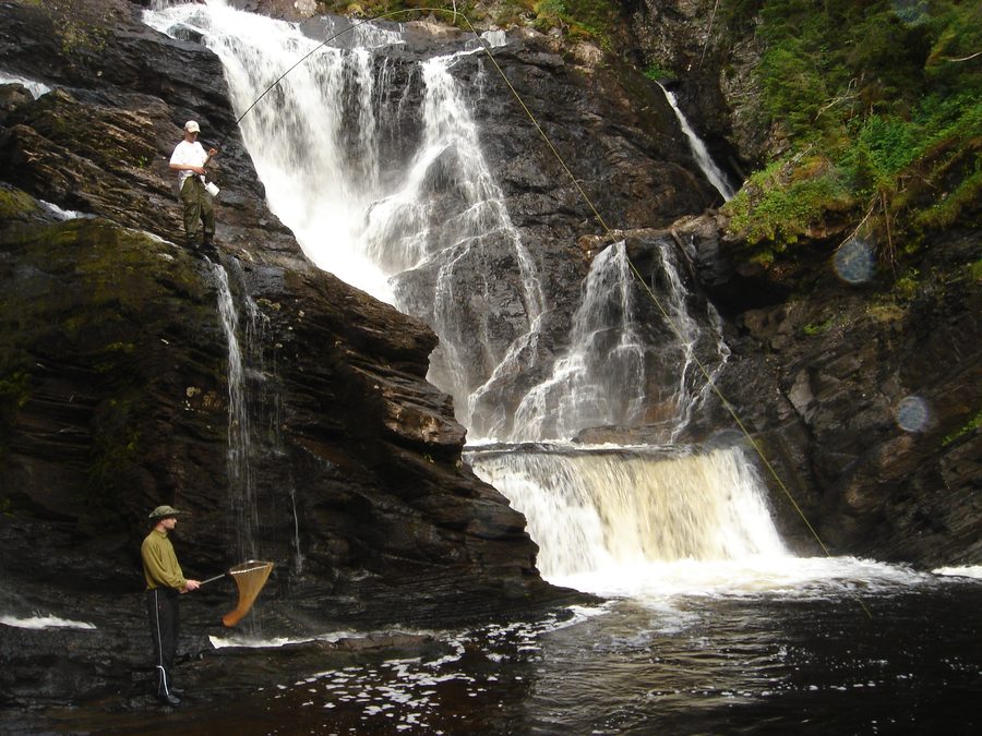 Dølafossen am Fluss Homla in Hommelvik